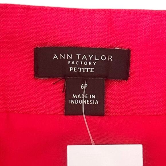 Ann Taylor Factory Mini Skirt Preppy Business Casual Pockets Dark Pink Womens 6P - Picture 3 of 7